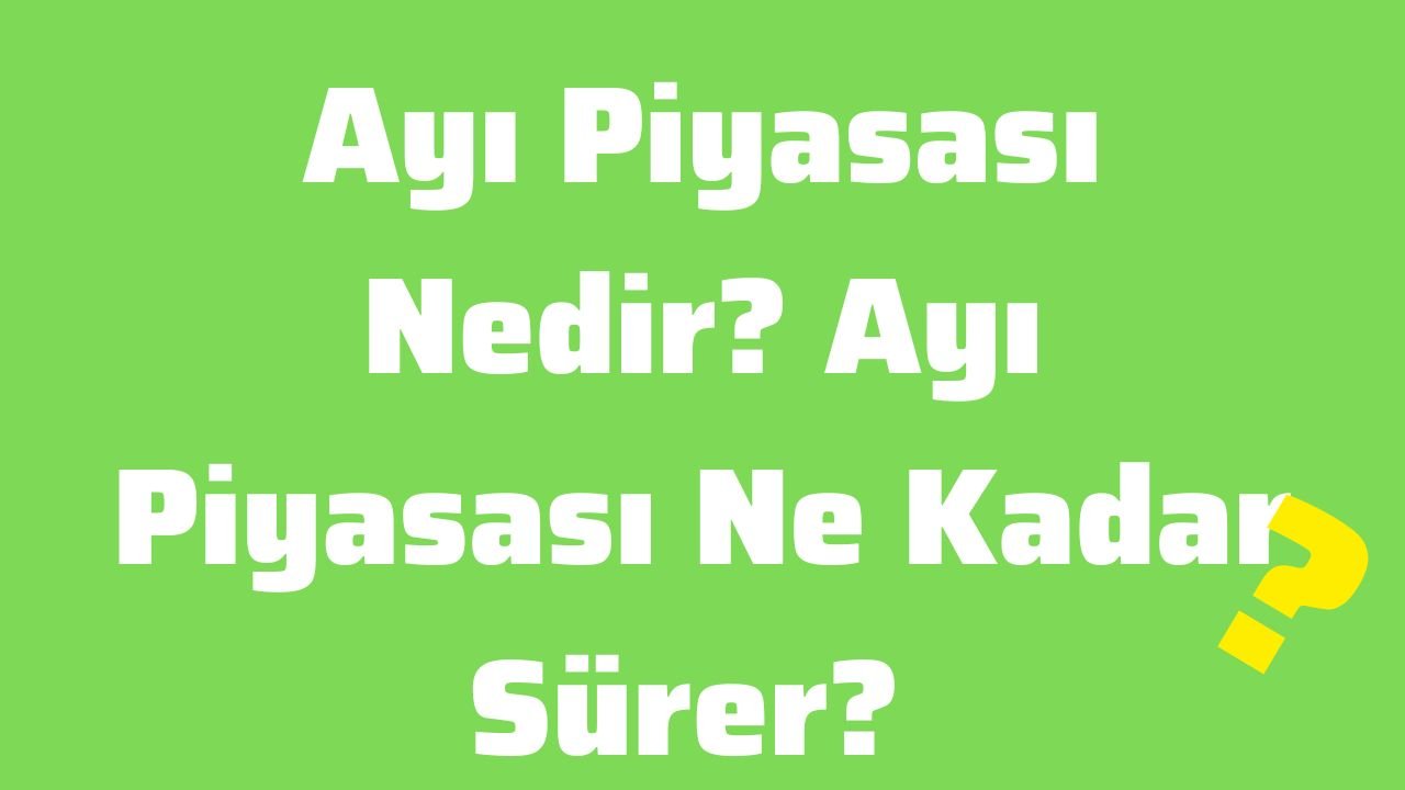 Ayı Piyasası Nedir Ayı Piyasası Ne Kadar Sürer