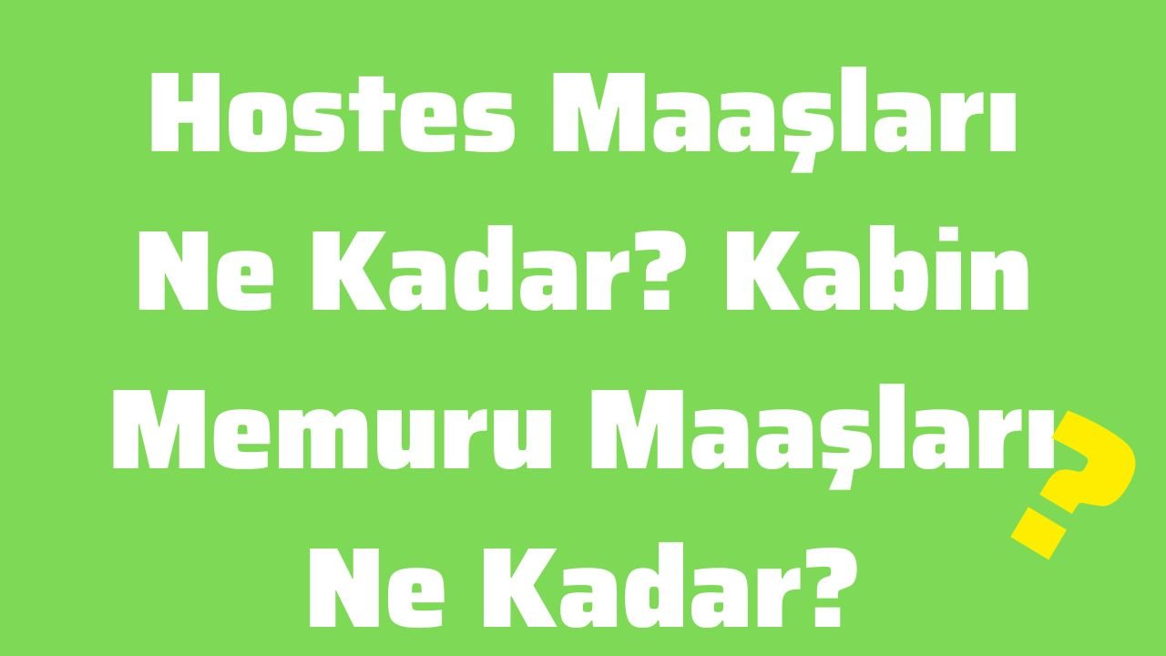 Hostes Maaşları Ne Kadar Kabin Memuru Maaşları Ne Kadar