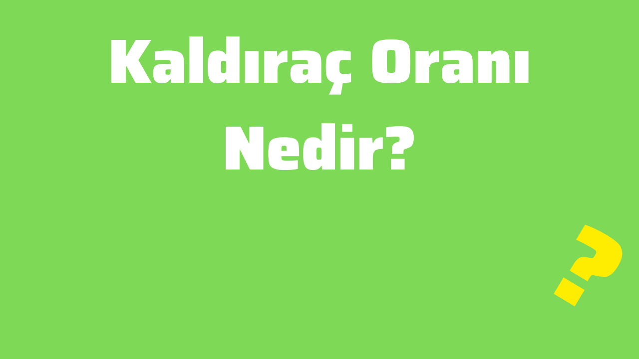 Kaldıraç Oranı Nedir