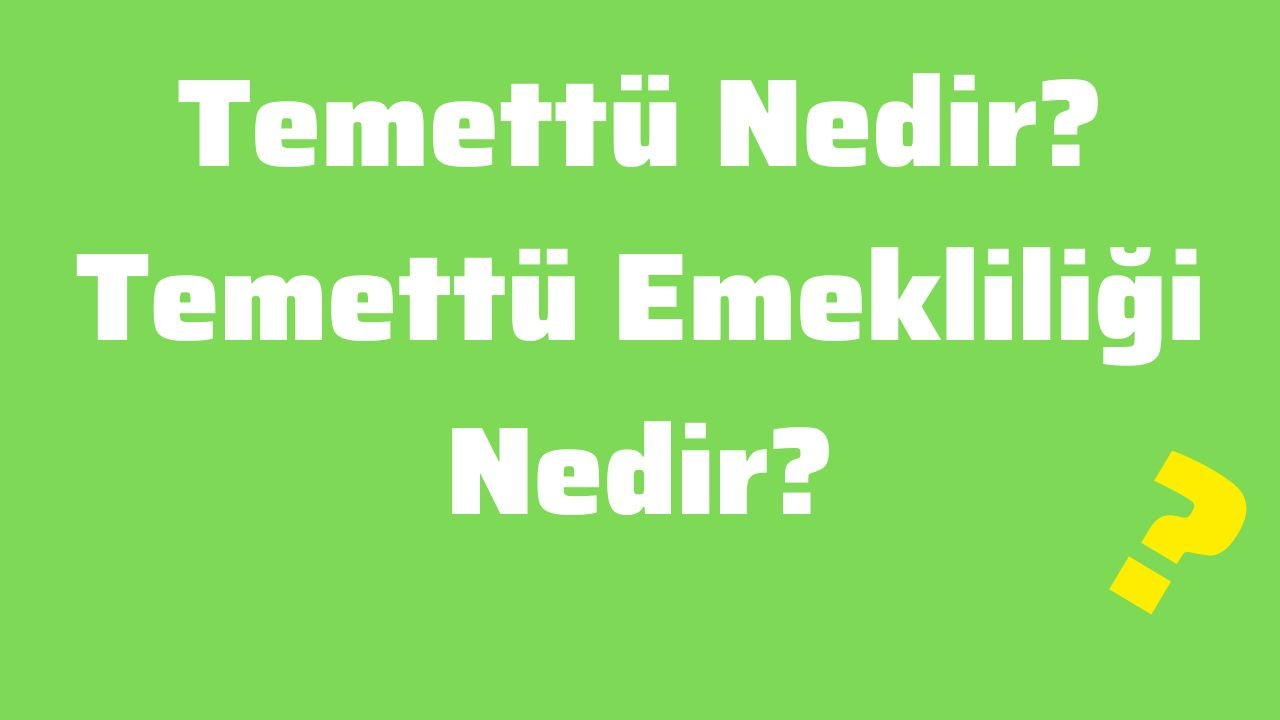 Temettü Nedir Temettü Emekliliği Nedir