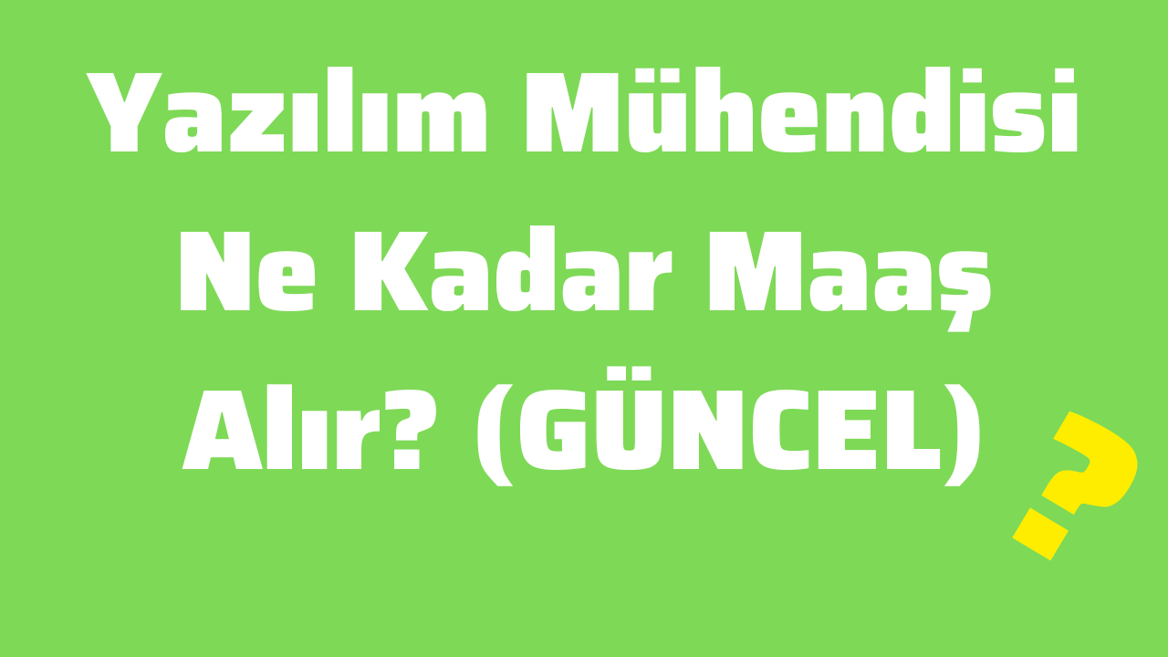 Yazılım Mühendisi Ne Kadar Maaş Alır (GÜNCEL)