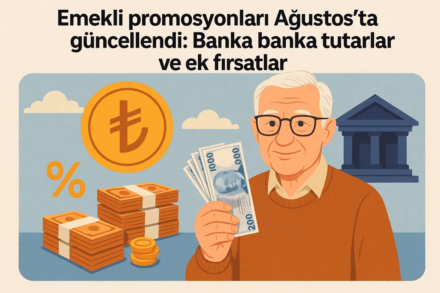 Emekli promosyonları Ağustos’ta güncellendi: Banka banka tutarlar ve ek fırsatlar - Visual Content
